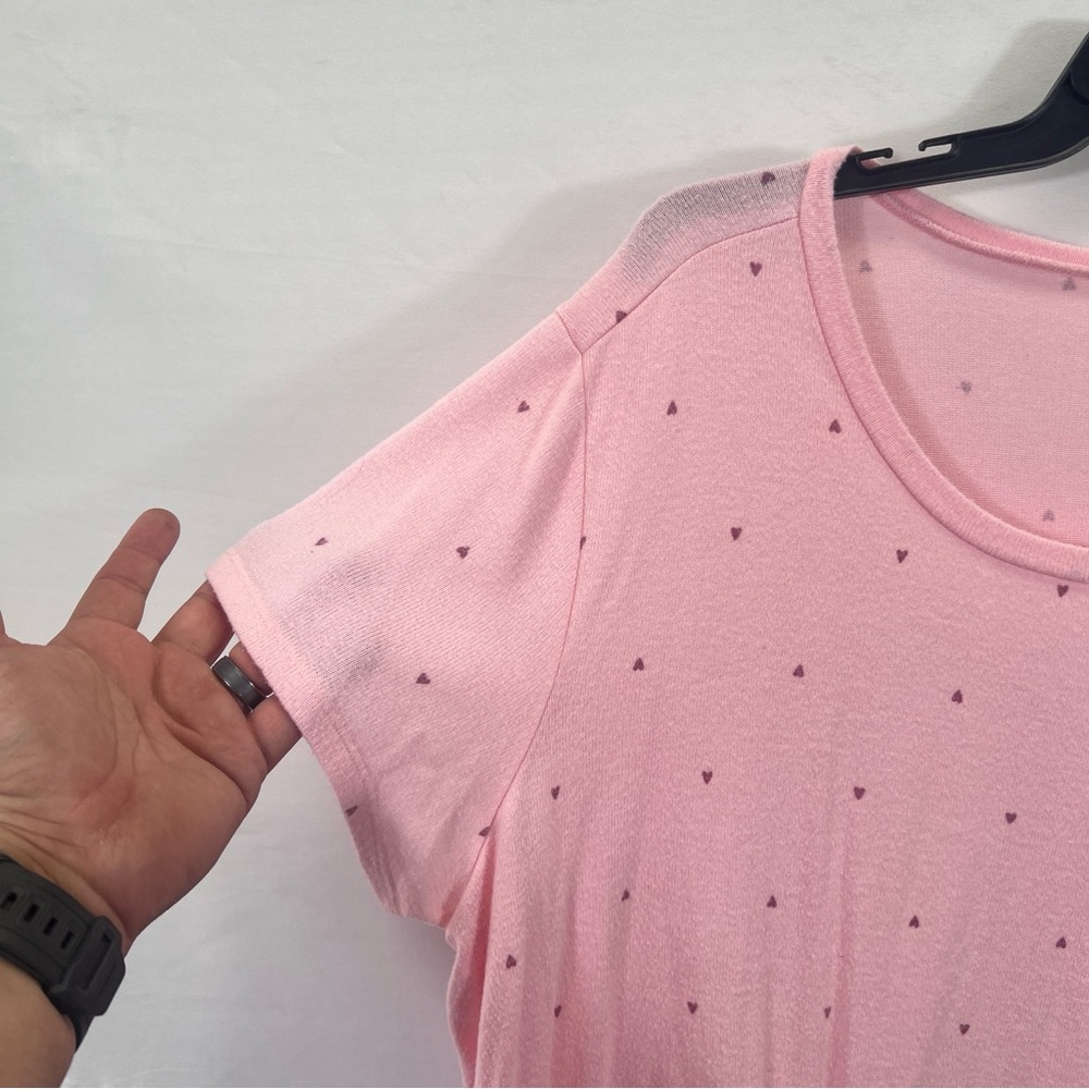 Torrid Sleep Pink Short Sleeve Hearts Tee 0879 - Picture 2 of 9